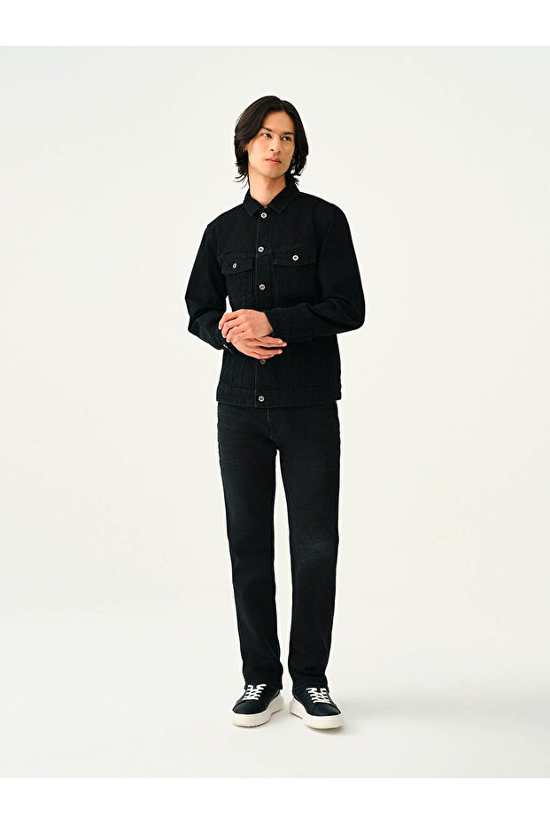 68 Simon Siyah Erkek Jean Pantolon Lf2037329 - 1