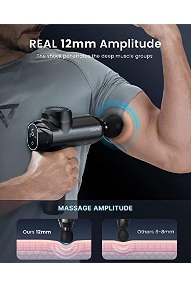 R3 Upgrade Power Massager Deep Tissue, Powerful 12 mm Amplitude Muscle Massager - 4