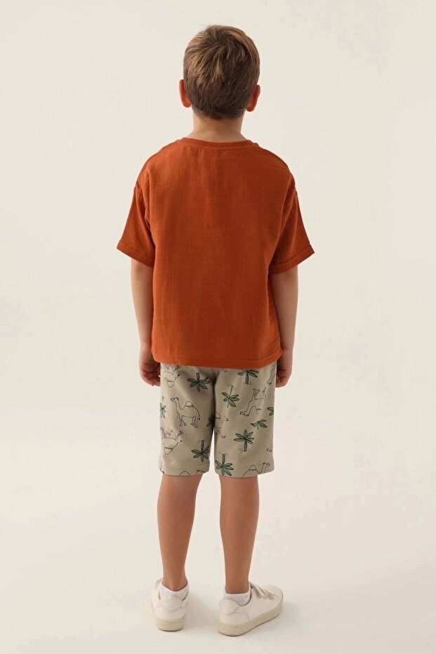 بدلة برمودا للأولاد - العنبر - 5