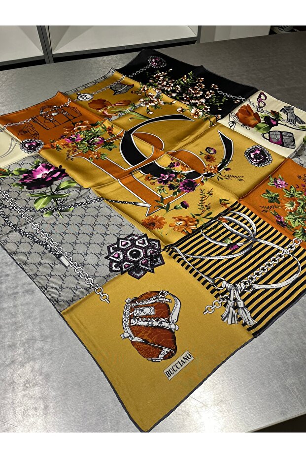 %100 İpek Tivil Eşarp - 2