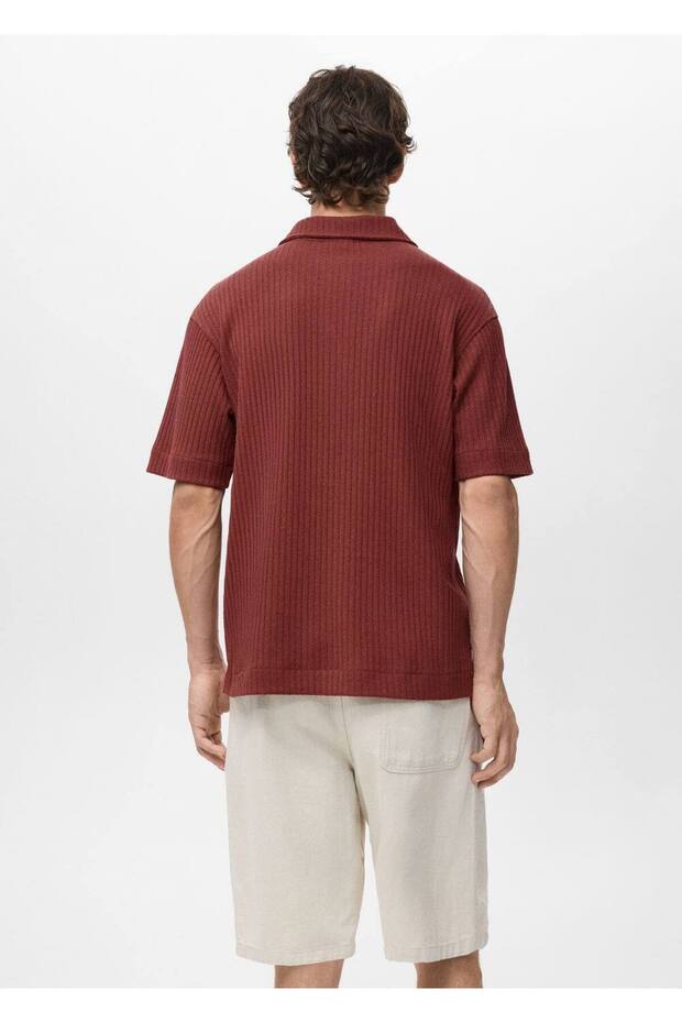 Dokulu triko polo gömlek - 4