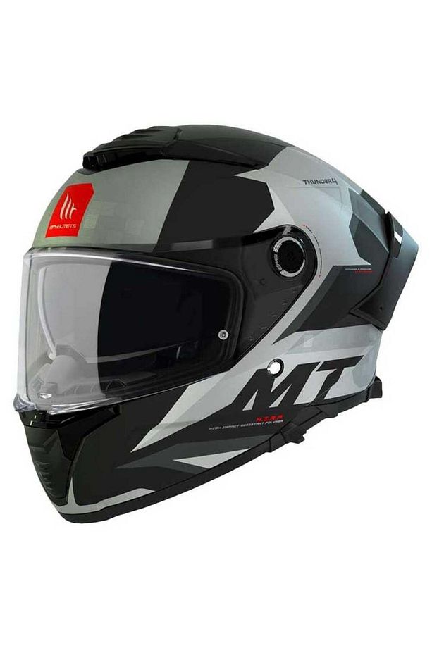 MT Thunder 4 SV FF118SV Exeo C2 Gloss Pearl Titanium Full Face Motosiklet Kaskı - 1
