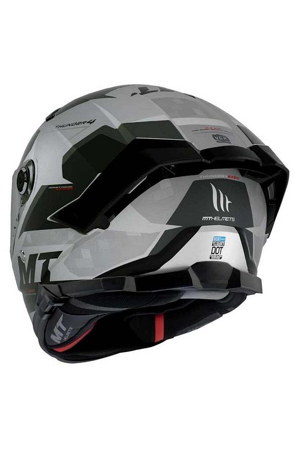 MT Thunder 4 SV FF118SV Exeo C2 Gloss Pearl Titanium Full Face Motosiklet Kaskı - 5