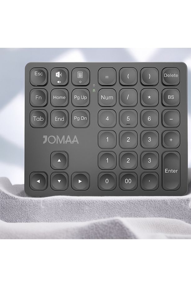 Bluetooth Bağlantılı Sayısal Numpad - Siyah/Gümüş - Tip-C Girişli Mini Klavye - 3