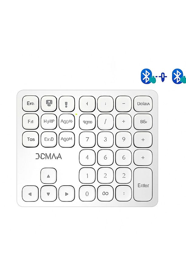 Bluetooth Bağlantılı Sayısal Numpad - Siyah/Gümüş - Tip-C Girişli Mini Klavye - 3