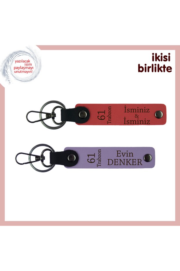 Romance and Hometown Connection for Wife, 61 Themed Leather Keychain Set, Pomegranate Flower-Purple Violet