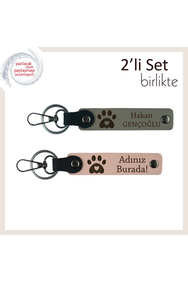 Heart Paw Keychain for Children to Give as a First Pet Gift, Ash Gray-Puppy Mouth