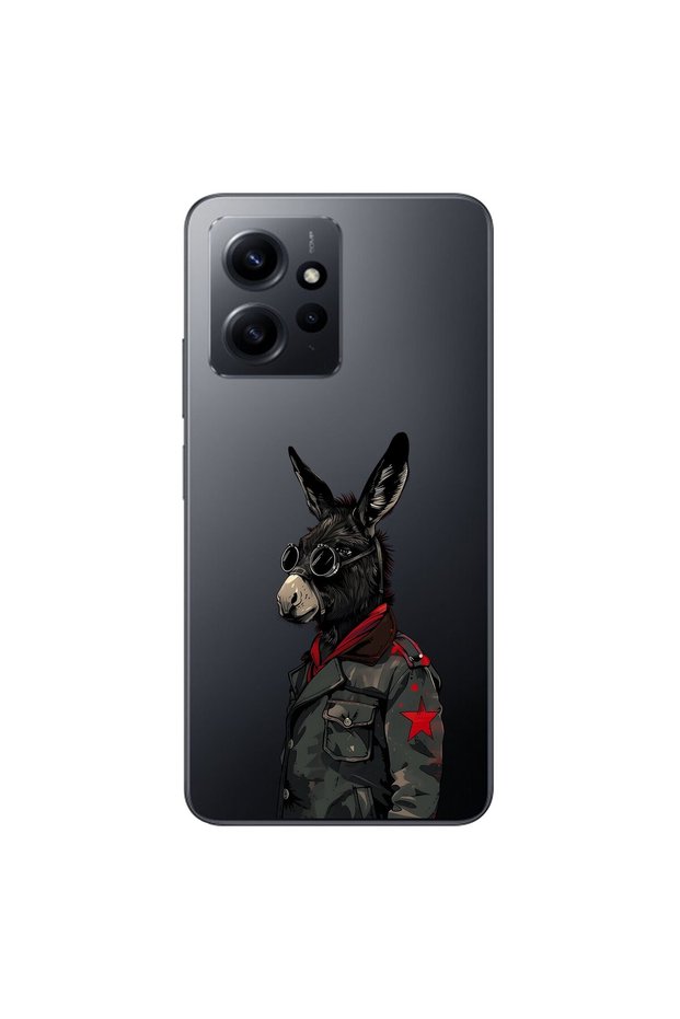 Xiaomi Redmi Note 12 Compatible Transparent Case with Cool Donkey Design