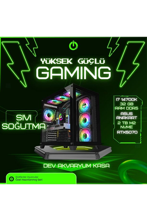 BN2015199 İ7 14700K 32GB DDR5 RAM 2TB M2 NVME RTX5070 12GB ULTRAGAMİNG - 1