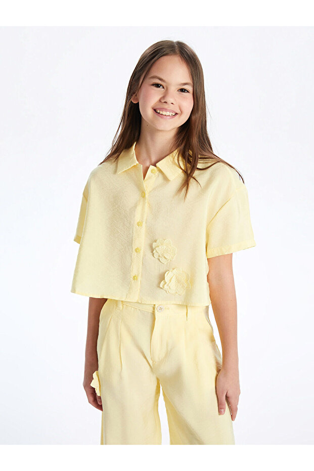 Nevavm Floral Girl's Shirt with Difference