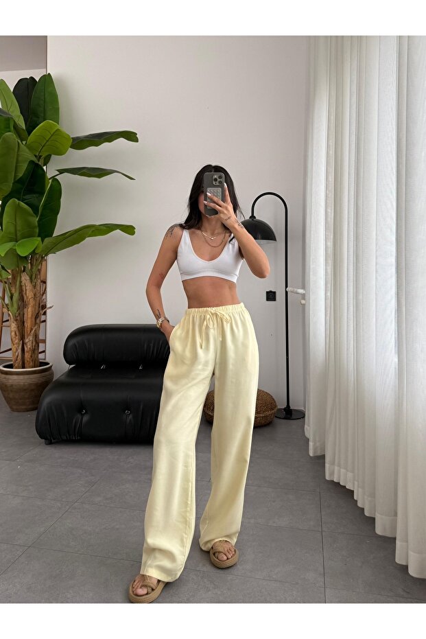 Women's Baggy Lyocell Fabric Trousers