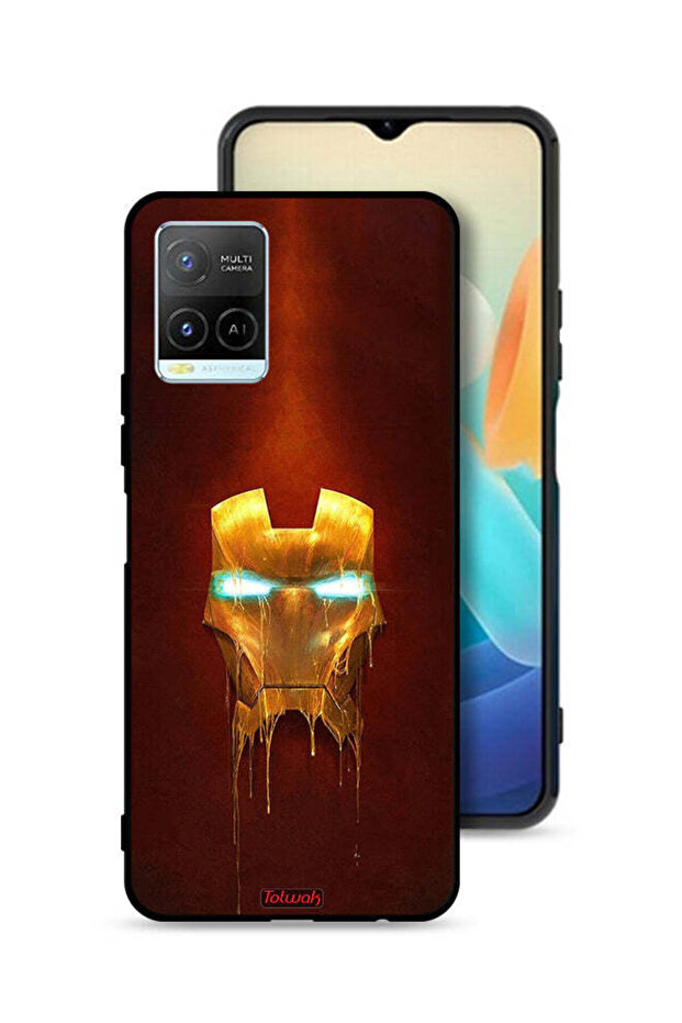 غطاء حماية لهاتف Vivo Y33s 4G بطبعة Iron Man Marvel Comics