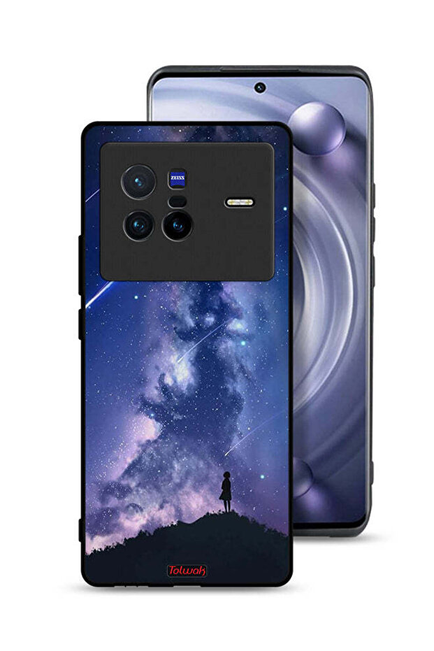 غطاء حماية لهاتف Vivo X80 بنقشة نجوم متحركة
