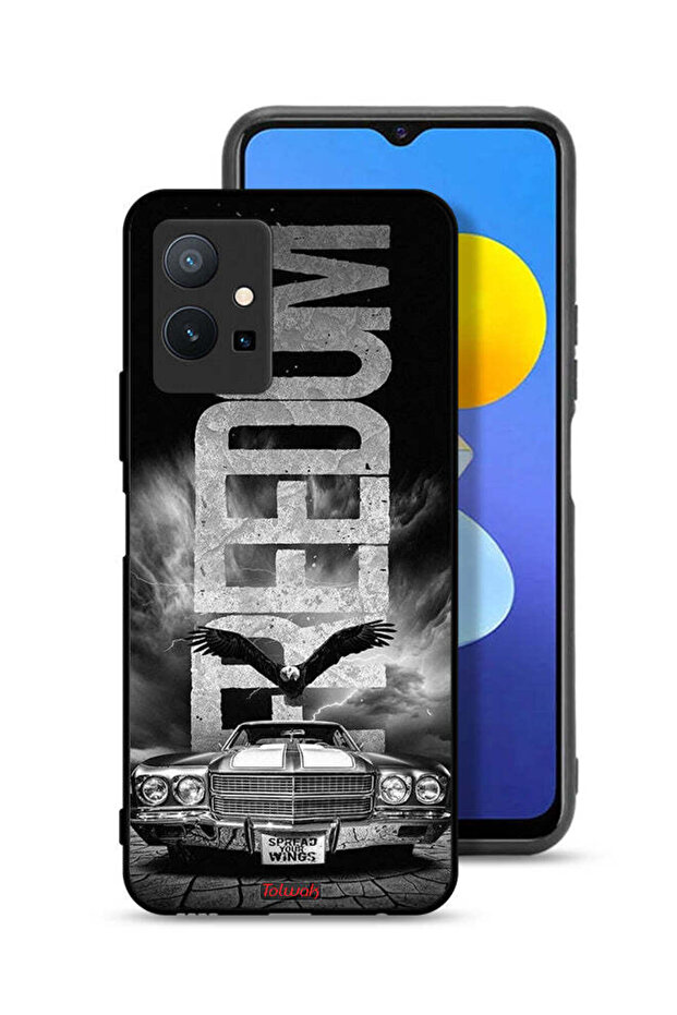 غطاء حماية لهاتف Vivo Y75 5G بنقشة Freedom Art