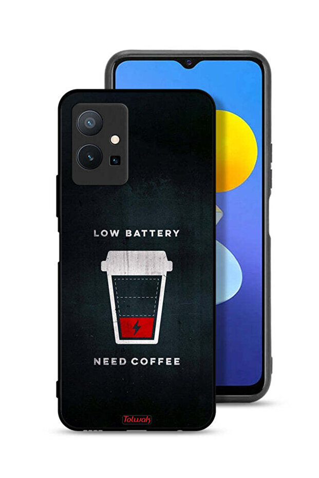 غطاء حماية لهاتف Vivo Y75 5G - بطارية منخفضة - يحتاج إلى قهوة