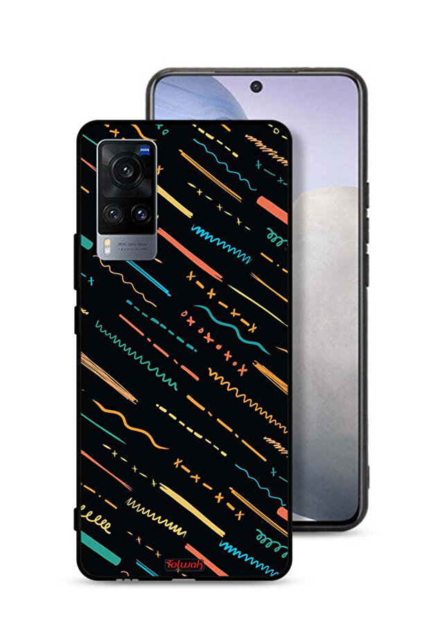 Vivo X60 Protective Case Cover X Lines Abstract Pattern