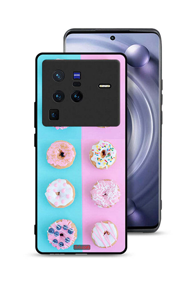 غطاء حماية لهاتف Vivo X80 Pro بنقشة دوناتس