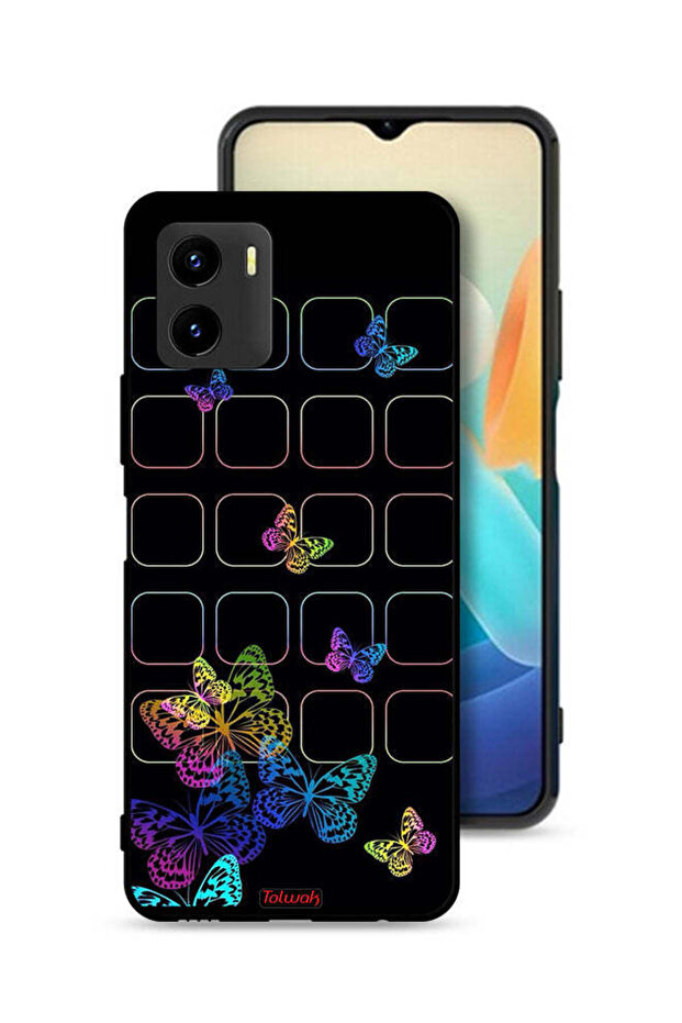Vivo Y15s Protective Case Cover Colorful Butterflies
