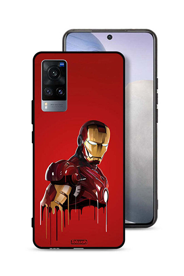 غطاء حماية Vivo X60 برسومات الرجل الحديدي