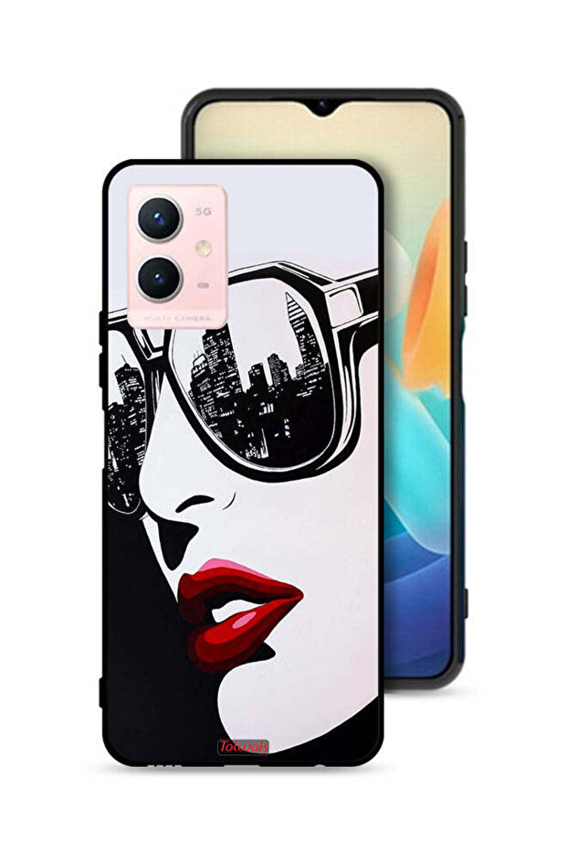 Vivo Y33s 5G Protective Case Cover Girl Face Abstract Art
