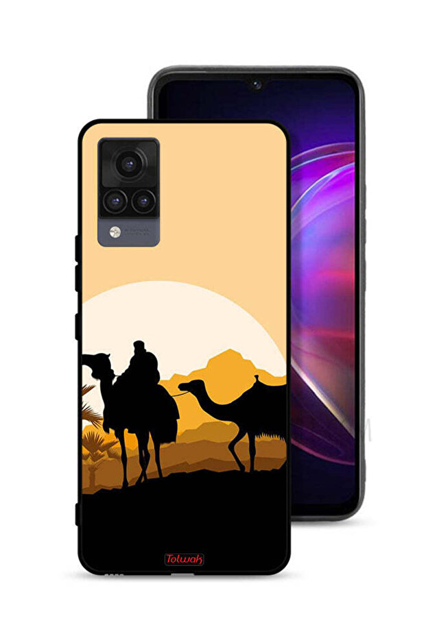 غطاء حماية Vivo V21 برسومات جمال في الصحراء