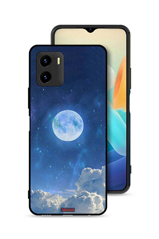 غطاء حماية لهاتف Vivo Y15s بتصميم غيوم القمر