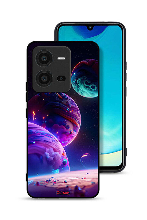 غطاء حماية لهاتف Vivo V25 5G بنقشة كوكبية