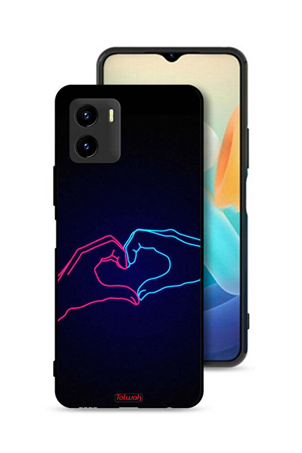 Vivo Y15s Protective Case Cover Touching Hand Making Heart