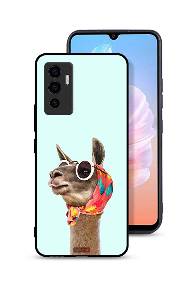 غطاء حماية لهاتف Vivo S10e 5G بلون جمل أنيق وجذاب
