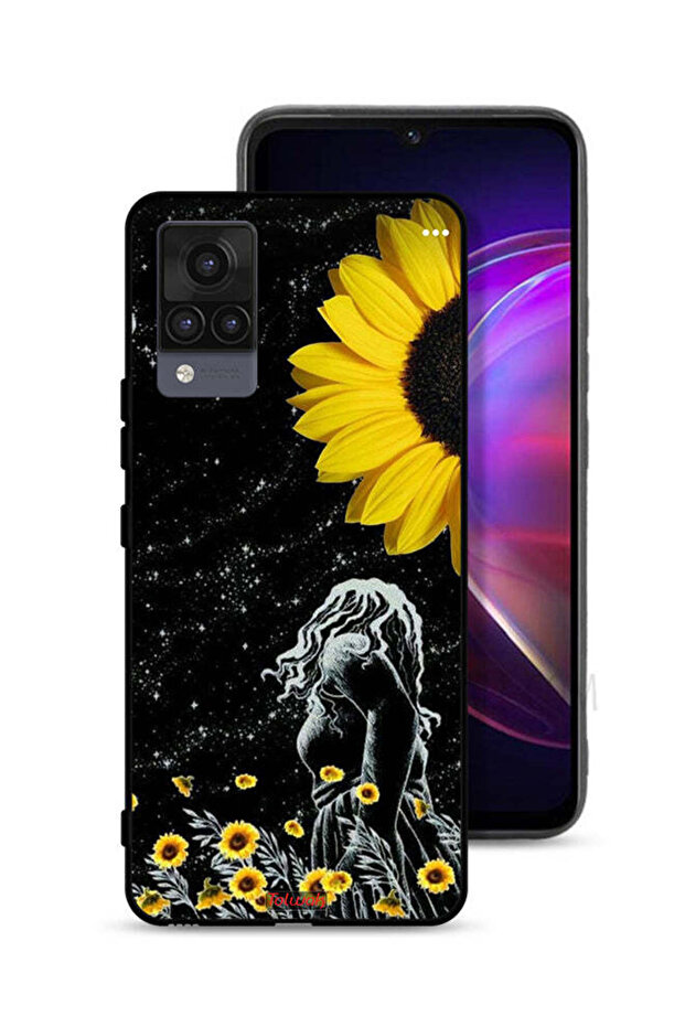 Vivo V21 Protective Case Cover Girl Look At Moon Art