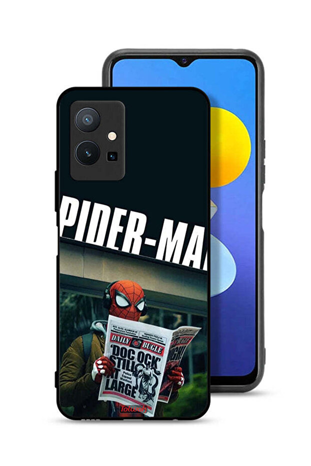Vivo Y75 5G Protective Case Cover Spiderman Reading Newspaper