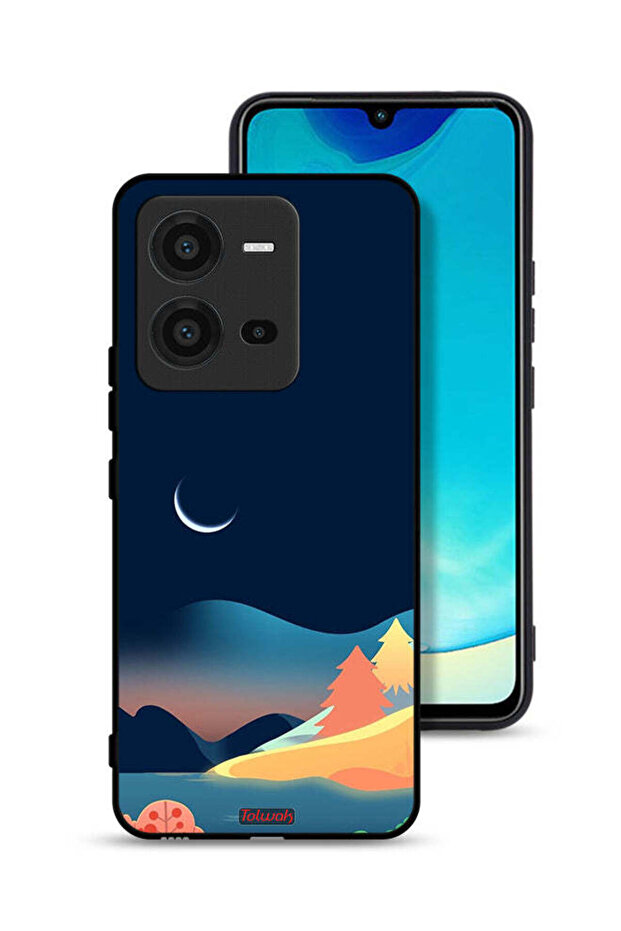 Vivo V25 5G Protective Case Cover Moon Abstract Drawing Art