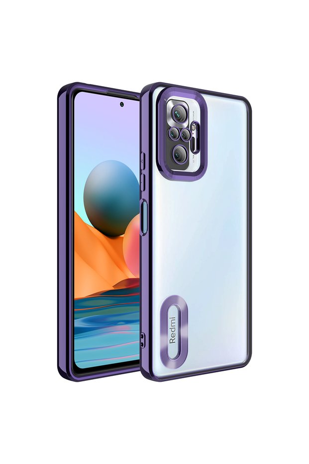 Xiaomi Redmi Note 10 Pro Case Transparent Back Edges Platinum Plating Shows Phone's Logo