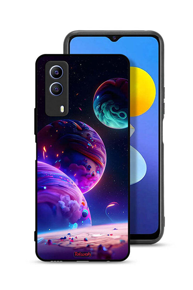 غطاء حماية لجهاز Vivo T1x بنمط كوكبي