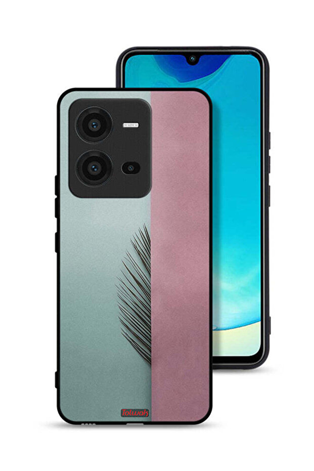 غطاء حماية لهاتف Vivo V25 5G بأوراق نصفية