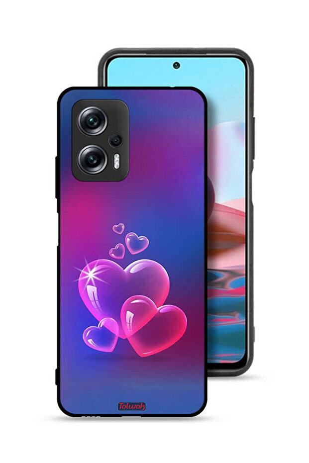 غطاء حماية لهاتف Xiaomi Poco X4 GT بتصميم قلوب مائية