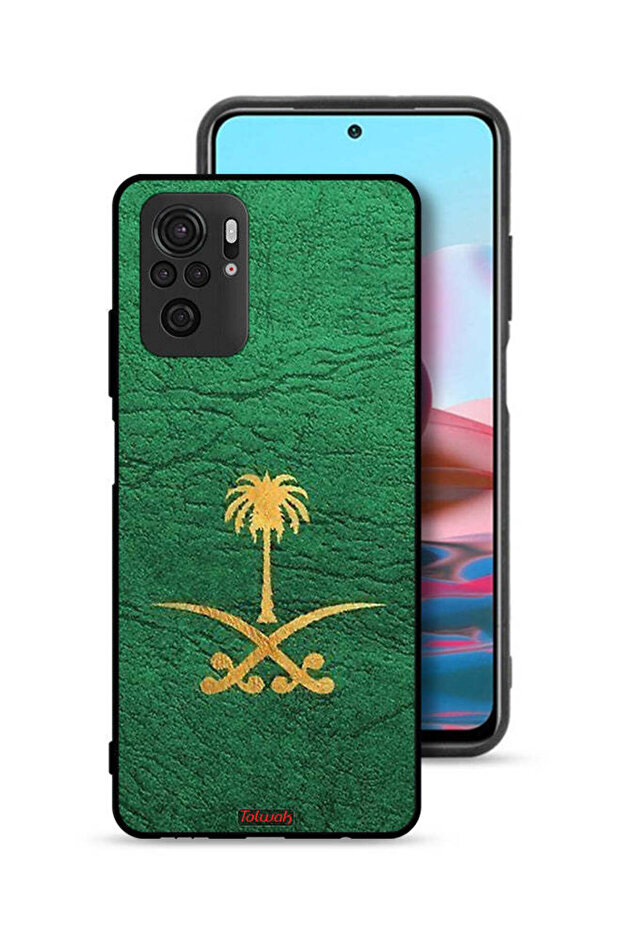 Xiaomi Redmi Note 10S Protective Case Cover Kingdom Of Saudi Arabia Sign On Leather