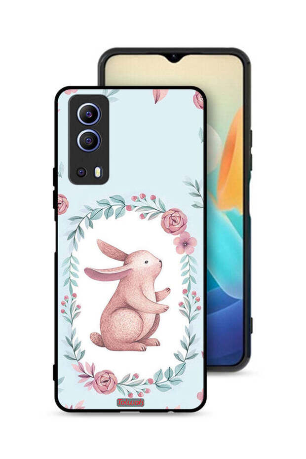 غطاء حماية لهاتف Vivo Y72 5G بتصميم أرنب