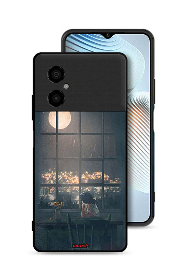 Xiaomi Poco M4 5G Protective Case Cover Looking At Moon Art