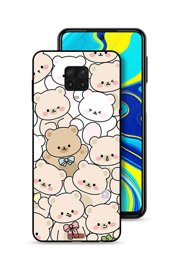 غطاء حماية لهاتف شاومي ريدمي نوت 9S بنقشة الدببة - 1