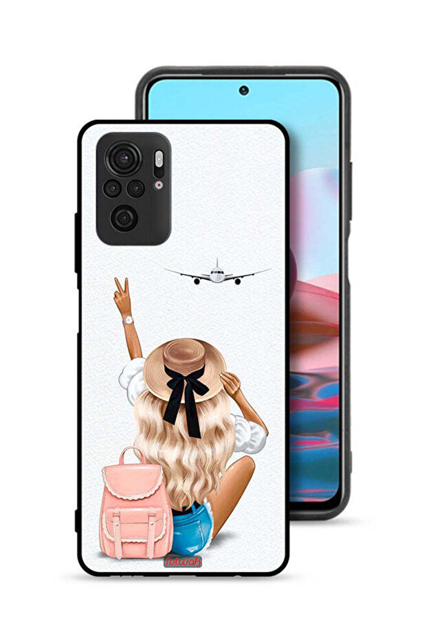 Xiaomi Redmi Note 10S Protective Case Cover Girl Love Travel