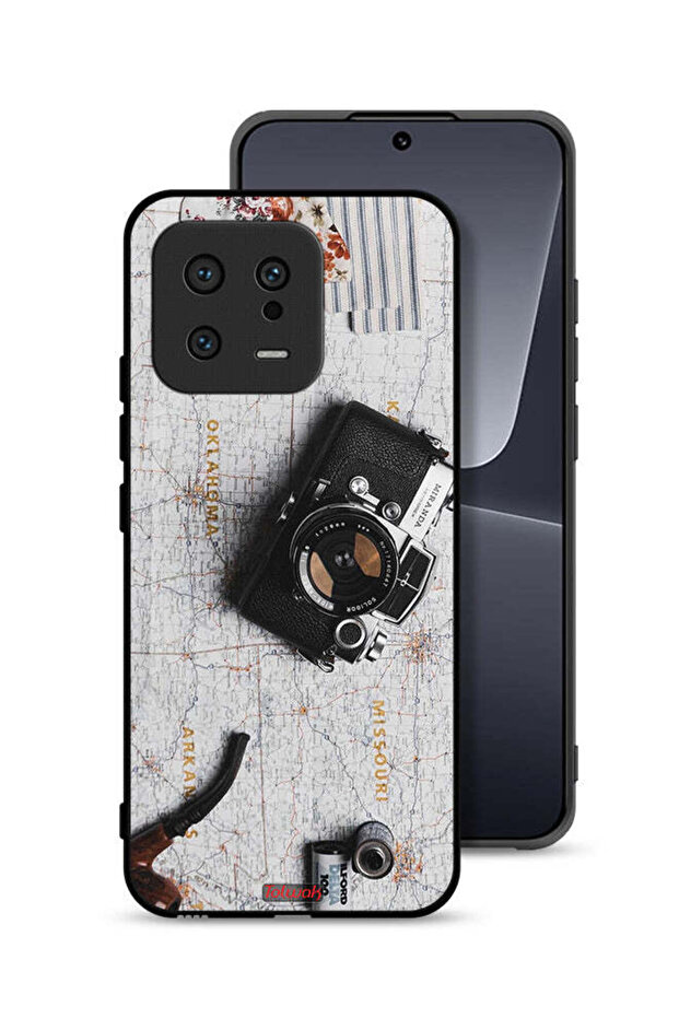 غطاء حماية لهاتف Xiaomi 13 بتصميم كاميرا عتيقة