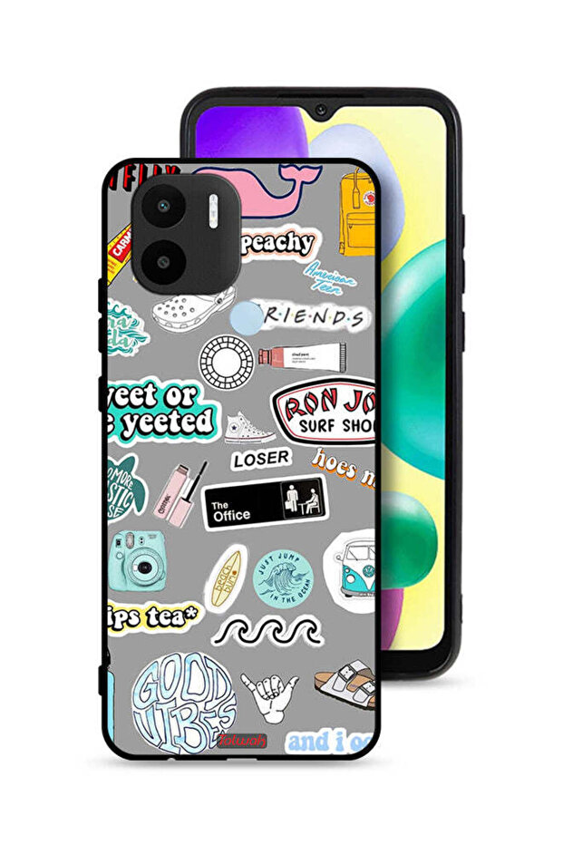 Xiaomi Redmi A1 Plus Protective Case Cover Good Vibes Stickers