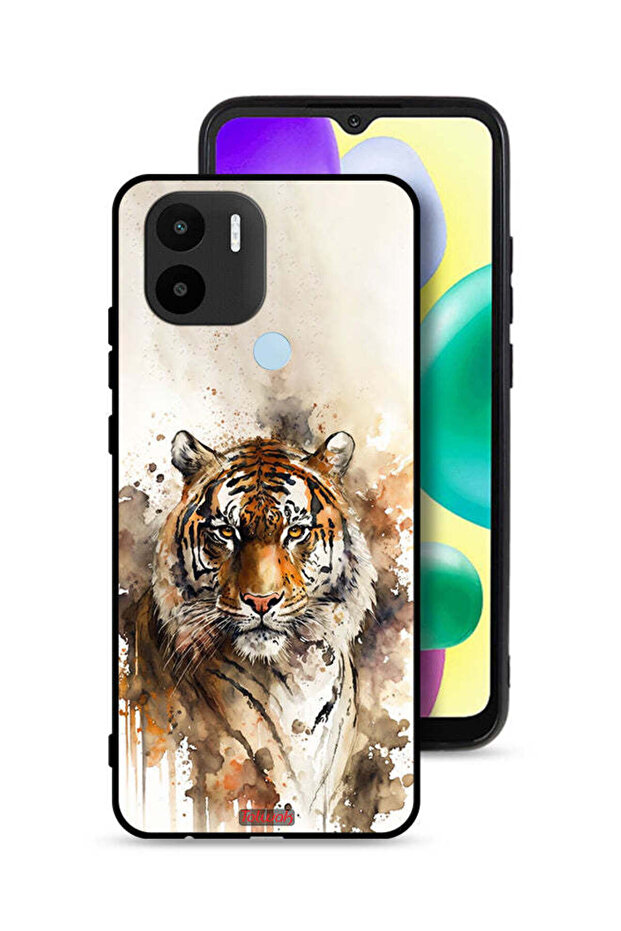 غطاء حماية Xiaomi Redmi A1 Plus بتصميم فن تجريدي من جلد الفهد