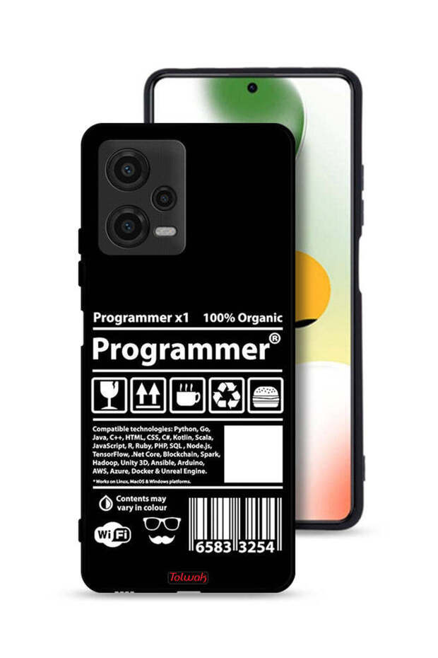 غطاء حماية لجهاز Xiaomi Poco X5 مع ملصق مبرمج