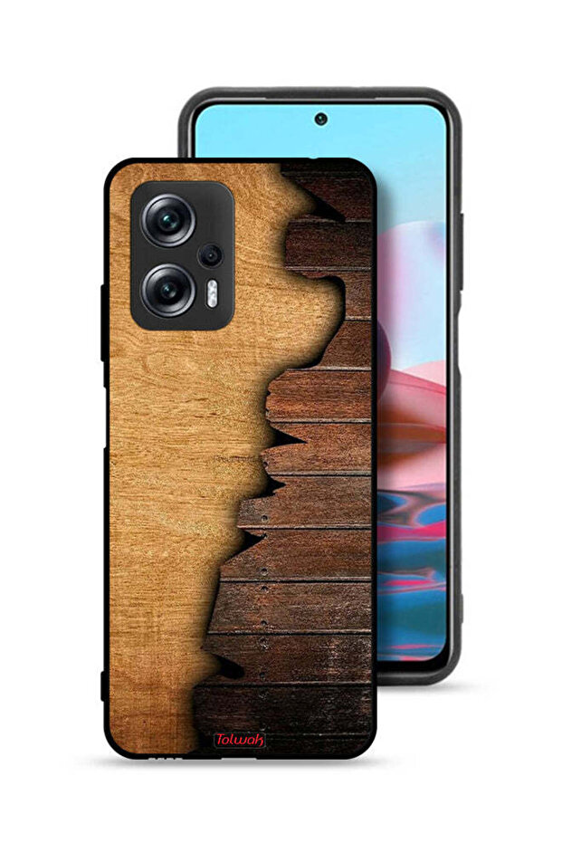 غطاء حماية لهاتف Xiaomi Poco X4 GT بنمط خشبي عتيق