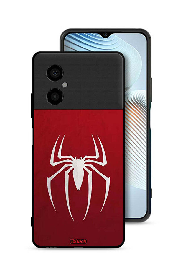 غطاء حماية لهاتف Xiaomi Poco M4 5G بتصميم أيقونة العنكبوت