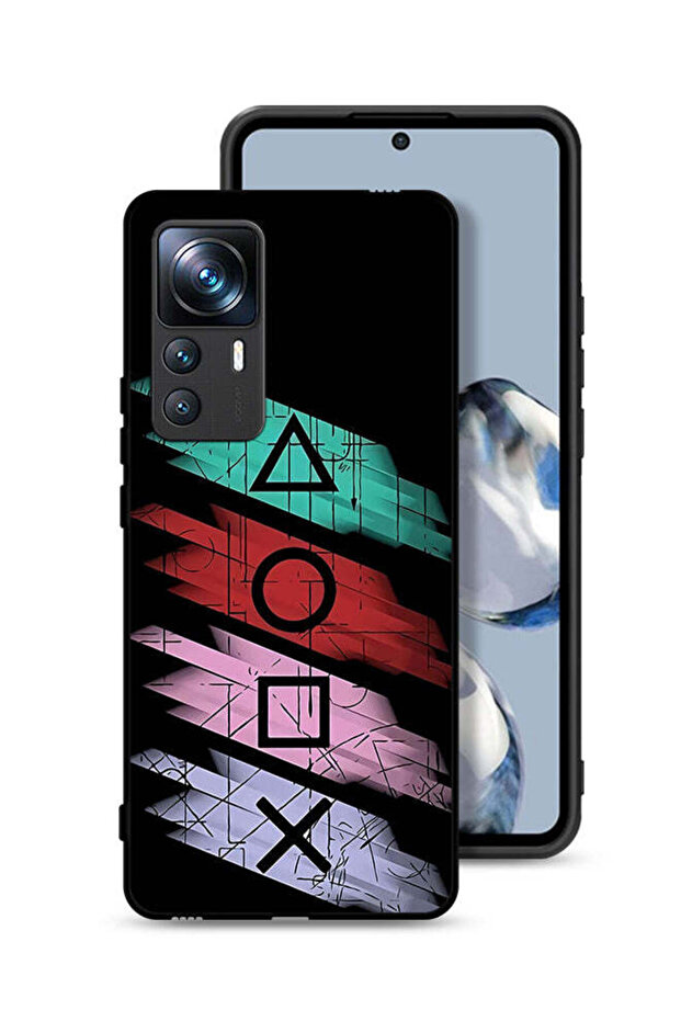 غطاء حماية لهاتف Xiaomi 12T Pro برسومات أيقونات لعبة الحبار