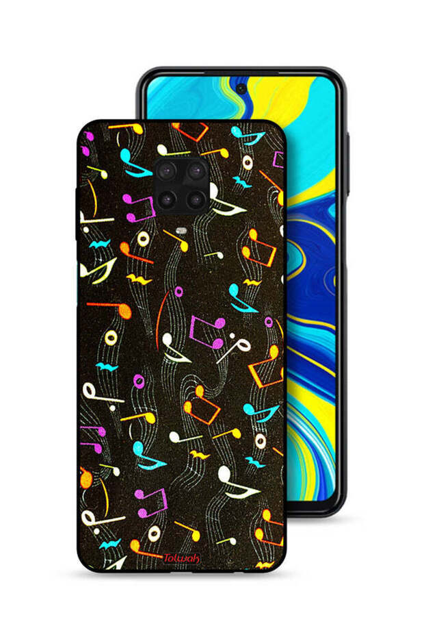 غطاء حماية لهاتف شاومي ريدمي نوت 9 برو بنمط قماش موسيقي