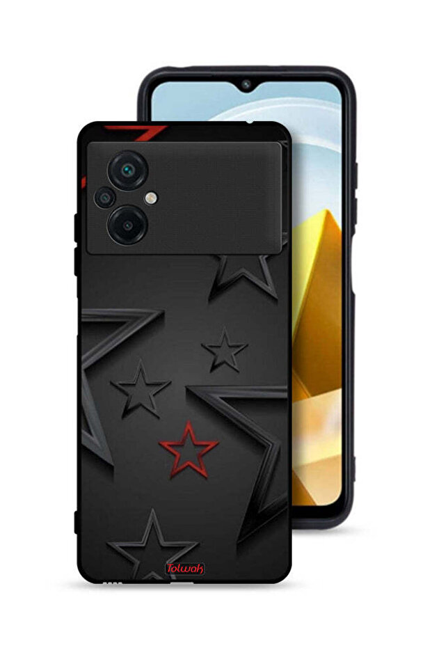غطاء حماية لهاتف Xiaomi Poco M5 4G بنقشة نجوم